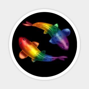 Rainbow LGBTQ Pride Flag Koi Fish Magnet